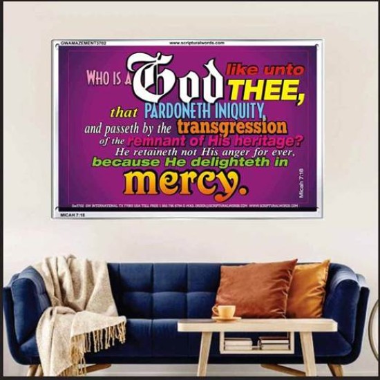 WHO IS LIKE UNTO THEE   Custom Frame Bible Verse   (GWAMAZEMENT3702)   