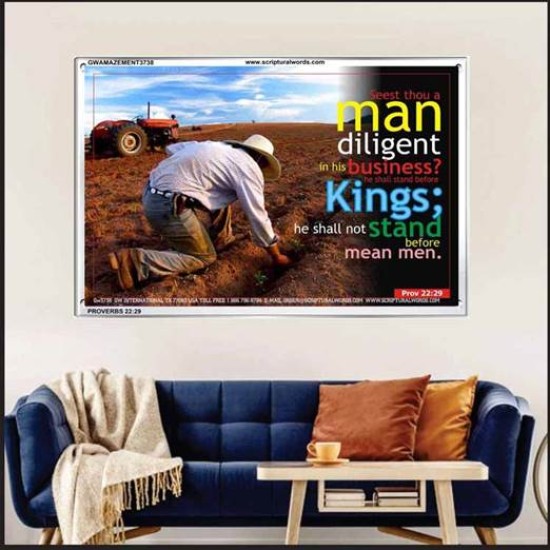 A MAN DILIGENT IN HIS BUSINESS   Bible Verses Framed for Home   (GWAMAZEMENT3738)   