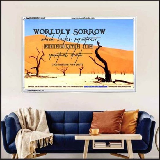 WORDLY SORROW   Custom Frame Scriptural ArtWork   (GWAMAZEMENT4390)   