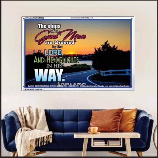 A GOOD MANS STEPS   Framed Office Wall Decoration   (GWAMAZEMENT6522)   