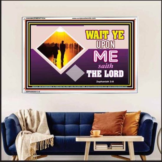 WAIT UPON THE LORD   Custom Frame Scripture   (GWAMAZEMENT7534)   