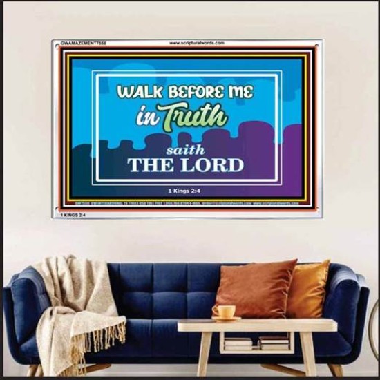 WALK IN TRUTH   Unique Bible Verse Framed   (GWAMAZEMENT7558)   