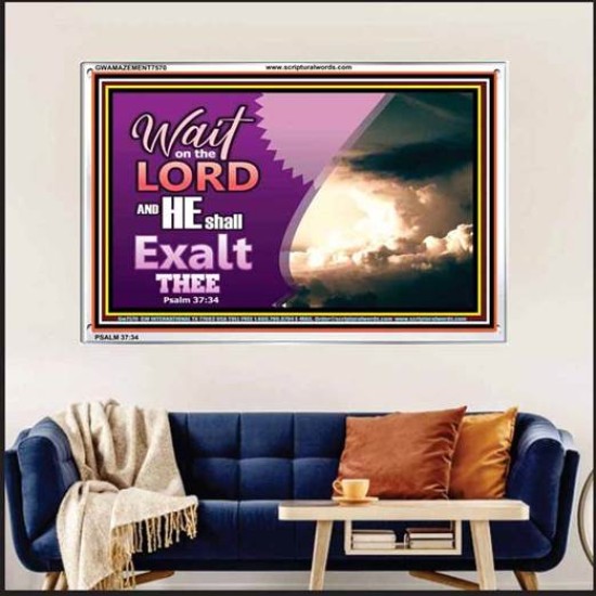 WAIT ON THE LORD   Framed Bible Verses   (GWAMAZEMENT7570)   