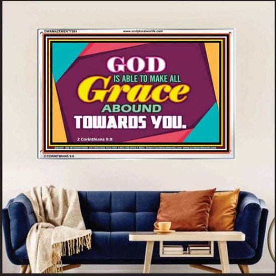 ABOUNDING GRACE   Printable Bible Verse to Framed   (GWAMAZEMENT7591)   