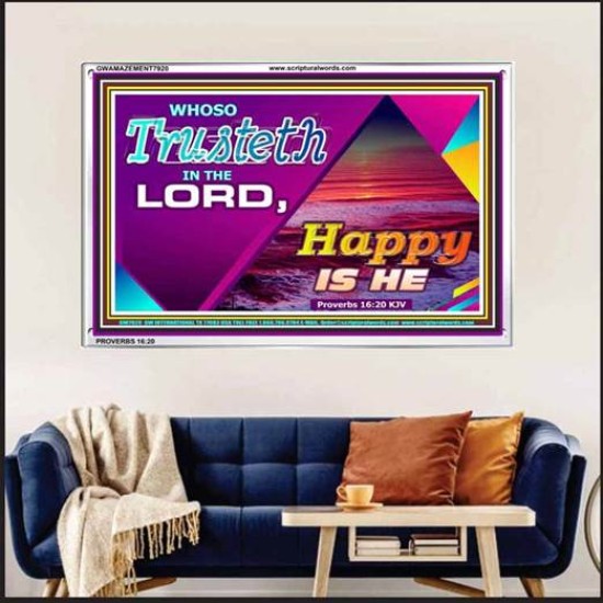 TRUST IN THE LORD   Framed Bedroom Wall Decoration   (GWAMAZEMENT7920)   