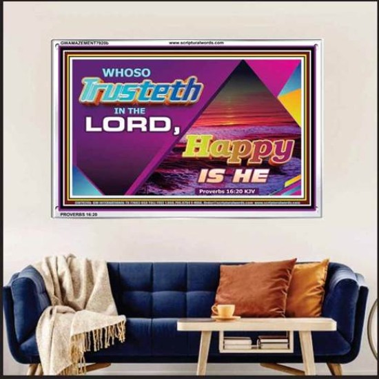 TRUST IN THE LORD   Framed Children Room Wall Decoration   (GWAMAZEMENT7920b)   