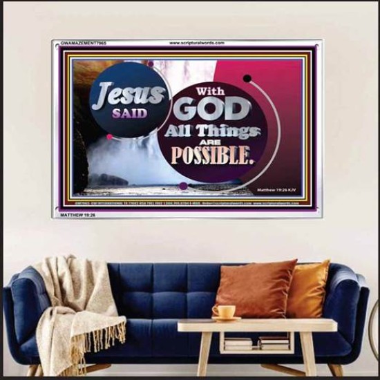 ALL THINGS ARE POSSIBLE   Decoration Wall Art   (GWAMAZEMENT7965)   