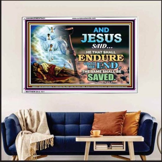 YE SHALL BE SAVED   Unique Bible Verse Framed   (GWAMAZEMENT8421)   