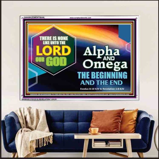 ALPHA AND OMEGA   Christian Quotes Framed   (GWAMAZEMENT8649L)   