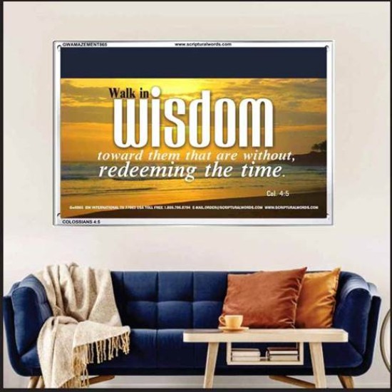 WALK IN WISDOM   Bible Verse Wall Art   (GWAMAZEMENT865)   