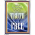 THE TRUTH SHALL MAKE YOU FREE   Scriptural Wall Art   (GWAMAZEMENT049)   "24X32"