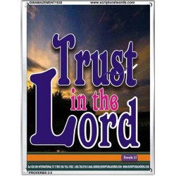 TRUST IN THE LORD   Christian Artwork Acrylic Glass Frame   (GWAMAZEMENT1030)   "24X32"