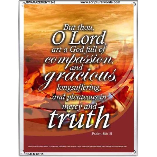 A GOD FULL OF COMPASSION   Framed Scriptures Dcor   (GWAMAZEMENT1248)   