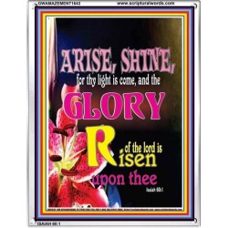ARISE SHINE   Framed Bible Verse   (GWAMAZEMENT1643)   