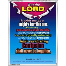 A MIGHTY TERRIBLE ONE   Bible Verse Acrylic Glass Frame   (GWAMAZEMENT1780)   "24X32"
