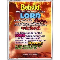 THE WHIRLWIND OF THE LORD   Bible Verses Wall Art Acrylic Glass Frame   (GWAMAZEMENT1781)   