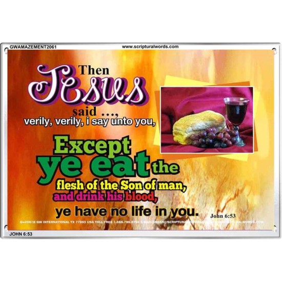 VERY VERY I SAY UNTO YOU   Framed Office Wall Decoration   (GWAMAZEMENT2061)   