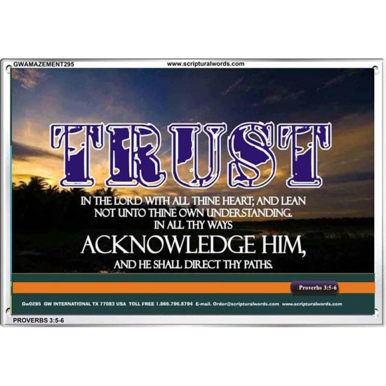 TRUST IN THE LORD   Modern Wall Art   (GWAMAZEMENT295)   