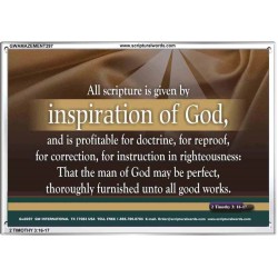 ALL SCRIPTURE IS GIVEN BY INSPIRATION OF GOD   Christian Quote Framed   (GWAMAZEMENT297)   
