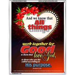 ACCORDING TO HIS PURPOSE   Framed Scriptures Dcor   (GWAMAZEMENT3002)   