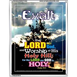 WORSHIP AT HIS HOLY HILL   Framed Bible Verse   (GWAMAZEMENT3052)   