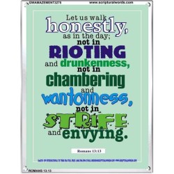 WALK HONESTLY   Christian Wall Dcor Frame   (GWAMAZEMENT3275)   "24X32"