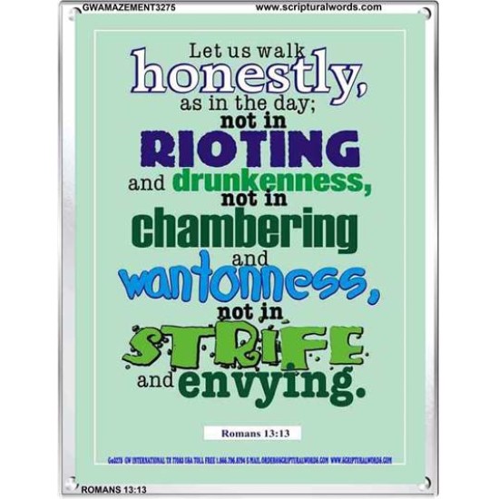 WALK HONESTLY   Christian Wall Dcor Frame   (GWAMAZEMENT3275)   