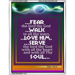 WITH ALL THY HEART   Scriptural Portrait Acrylic Glass Frame   (GWAMAZEMENT3306B)   "24X32"