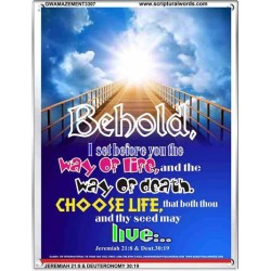 WAY OF LIFE   Biblical Art Acrylic Glass Frame   (GWAMAZEMENT3307)   "24X32"