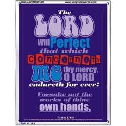 THE WORKS OF THINE OWN HANDS   Frame Bible Verse Online   (GWAMAZEMENT3415)   