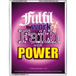 WITH POWER   Frame Bible Verses Online   (GWAMAZEMENT3422)   "24X32"