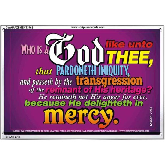 WHO IS LIKE UNTO THEE   Custom Frame Bible Verse   (GWAMAZEMENT3702)   