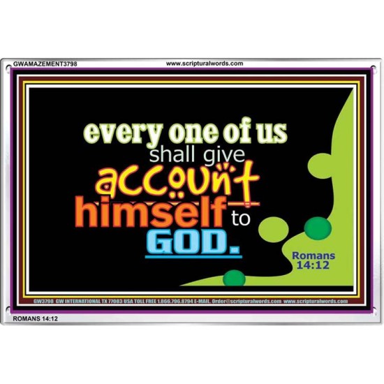 YOU SHALL GIVE ACCOUNT   Frame Scriptural Dcor   (GWAMAZEMENT3798)   