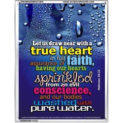 TRUE HEART   Large Frame Scriptural Wall Art   (GWAMAZEMENT3803)   "24X32"