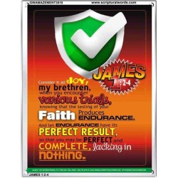 VARIOUS TRIALS   Bible Verse Frame Online   (GWAMAZEMENT3810)   "24X32"