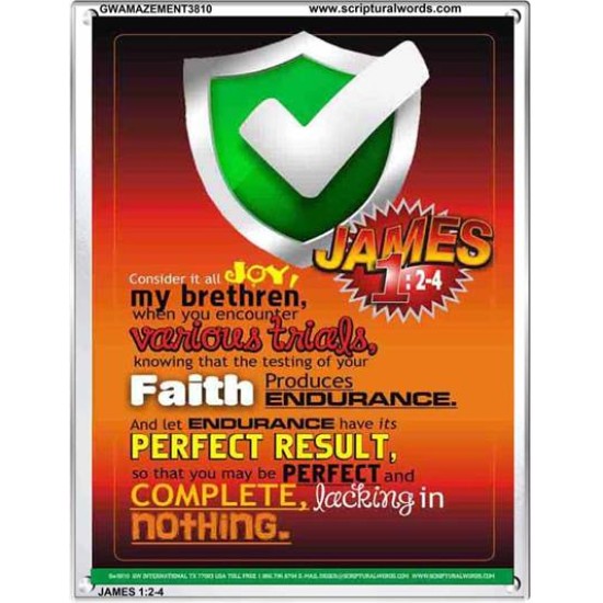 VARIOUS TRIALS   Bible Verse Frame Online   (GWAMAZEMENT3810)   