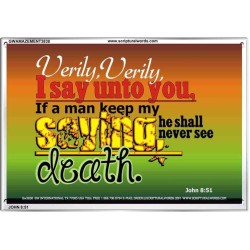 VERILY VERILY   Scripture Art Prints Framed   (GWAMAZEMENT3838)   "24X32"