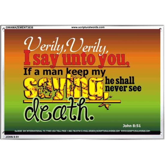 VERILY VERILY   Scripture Art Prints Framed   (GWAMAZEMENT3838)   