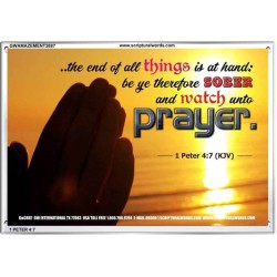 WATCH AND PRAY   Christian Wall Art Poster   (GWAMAZEMENT3887)   "24X32"