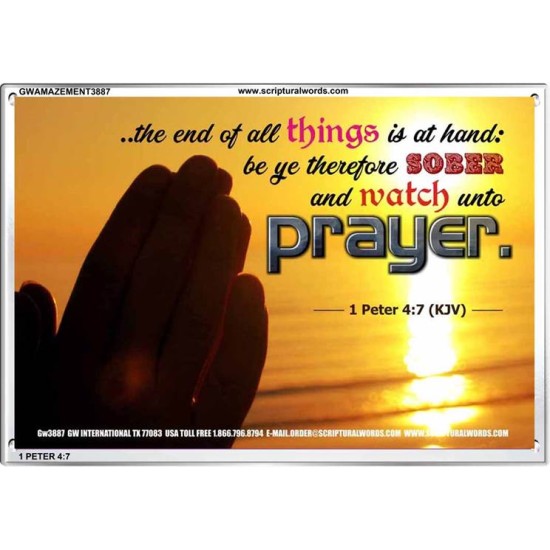 WATCH AND PRAY   Christian Wall Art Poster   (GWAMAZEMENT3887)   