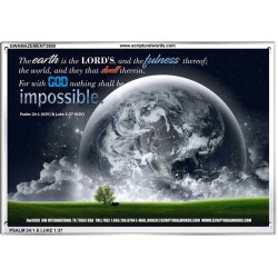 WITH GOD NOTHING SHALL BE IMPOSSIBLE   Contemporary Christian Print   (GWAMAZEMENT3900)   "24X32"