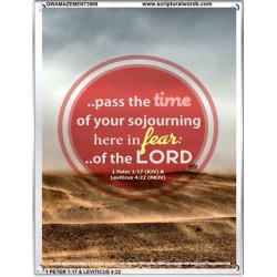 THE TIME OF YOUR SOJOURNING   Frame Bible Verse   (GWAMAZEMENT3909)   