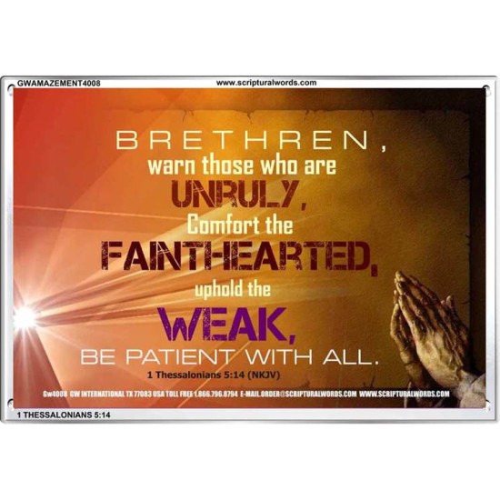 UPHOLD THE WEAK   Inspirational Wall Art Frame   (GWAMAZEMENT4008)   