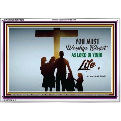 WORSHIP CHRIST   Christian Framed Art   (GWAMAZEMENT4349)   "24X32"