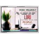 WORKING AS FOR THE LORD   Bible Verse Frame   (GWAMAZEMENT4356)   