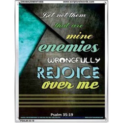 WRONGFULLY REJOICE OVER ME   Acrylic Glass Frame Scripture Art   (GWAMAZEMENT4555)   
