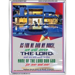 WE WILL SERVE THE LORD   Framed Bible Verses   (GWAMAZEMENT4567)   "24X32"