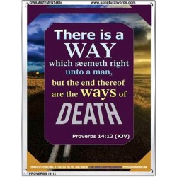 THERE IS A WAY THAT SEEMETH RIGHT   Framed Religious Wall Art    (GWAMAZEMENT4694)   