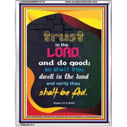 TRUST IN THE LORD   Bible Verses Framed Art   (GWAMAZEMENT4779)   "24X32"