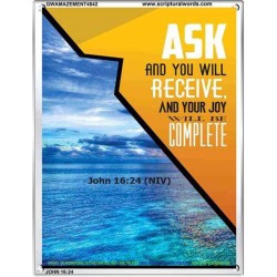 YOUR JOY WILL BE COMPLETE   Christian Quote Framed   (GWAMAZEMENT4842)   
